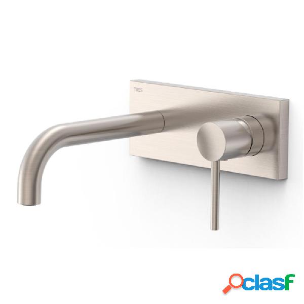 Monomando lavabo tres exclusive study empotrado 240mm acero