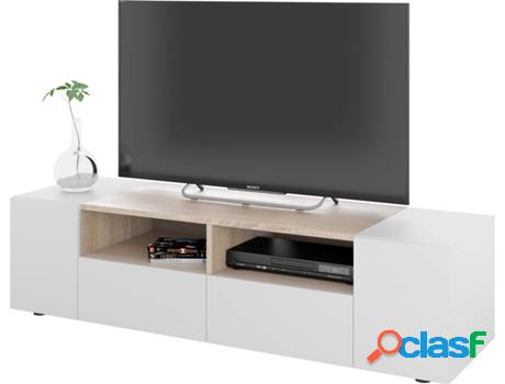 Mueble TV IBERODEPOT F4201074 4 puertas (Blanco, Marrón -