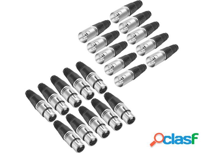 Pack de 20 Conectores de Micrófono NEEWER 40091426 (Negro)