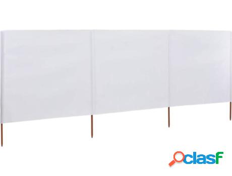 Paravientos VIDAXL (Blanco - Tela - 400x120 cm)