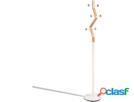 Perchero JSHOME Cambria - Blanco (Acero, Madera - 31 x 174 x
