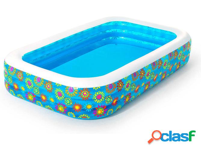 Piscina Hinchable BESTWAY Flores Azul (305x183x56cm)