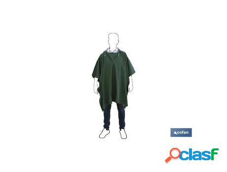 Poncho de agua verde pvc/poliester talla única