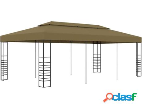 Pérgola VIDAXL (Gris - Tela - 600x300x270 cm)