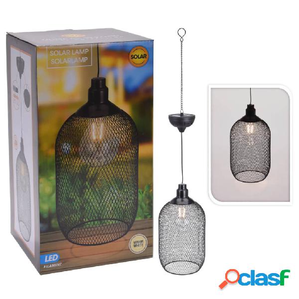 ProGarden Lámpara solar LED colgante de jardín metal 15 cm