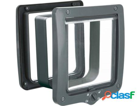 Puerta para Gatos TRIXIE 4 Sentidos (Gris - Tamaño XXL)