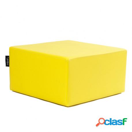 Puff Cuadrado Cube 75x75 - Polipiel Amarillo