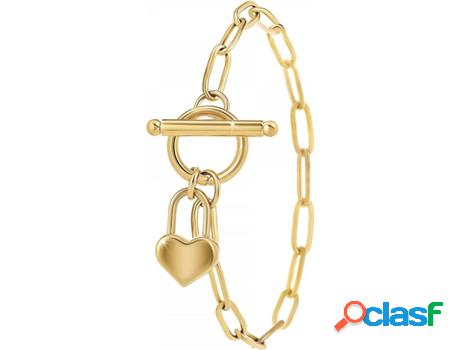 Pulsera SC_BOHEME Corazón (Acero - Dorado - 18cm)