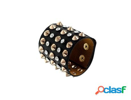 Pulseras SC_CRYSTAL Mujer (Cuero - Negro)