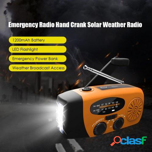 Radio de emergencia Manivela Radio meteorológica solar