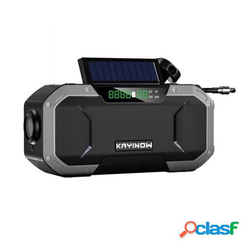 Radio portátil con manivela multifunción IPX6 impermeable
