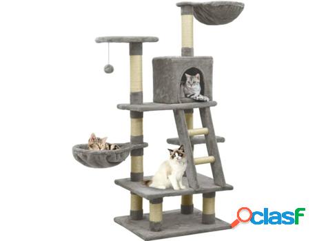 Rascador para Gatos VIDAXL Postes Gris (11x58x122 cm -