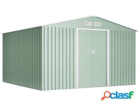 Refugio metálico WASABI verde XL (10,2m2 - 324x322x205cm)