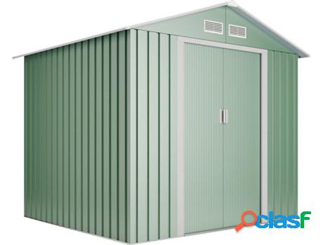Refugio metálico verde WASABI L (7,2m2 - 303x236x194 cm)