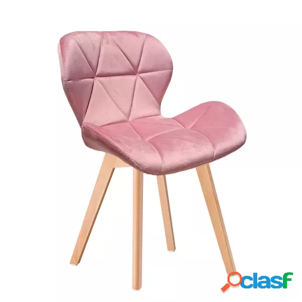 RegalosMiguel - Silla Zie Terciopelo - Rosa