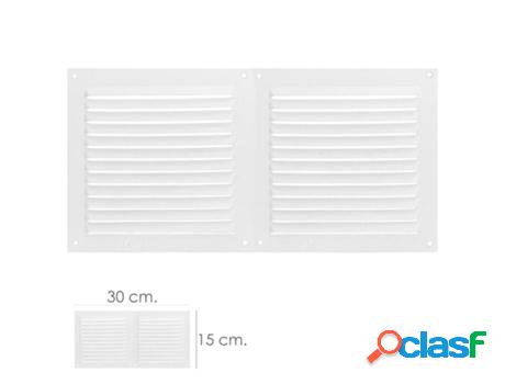 Rejilla ventilacion atornillable doble 30x15 cm. color
