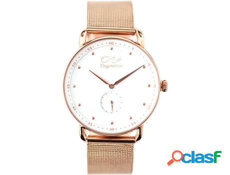 Reloj CAYMLINE White & Rose Gold Mesh Mujer (Acero - Mujer)