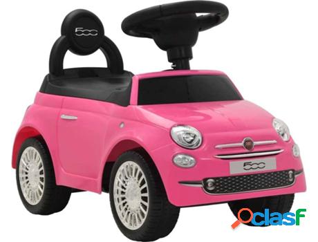 Ride-On VIDAXL Fiat 500 rosa (Edad Mínima: 12 meses)