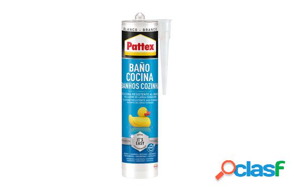 Silicona de baño y cocina Pattex es Fácil 280ml Blanco
