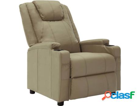 Silla Reclinable VIDAXL 321310 Cuero Artificial Marrón