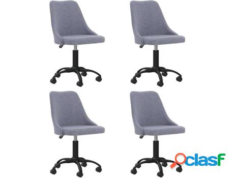 Silla de Comedor VIDAXL (Gris - Tela - 51x56x(86-98) cm)