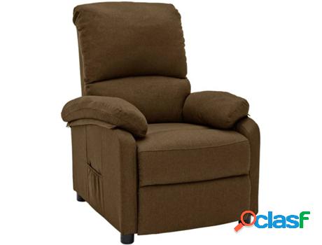 Sillón VIDAXL Eléctrico Reclinable (Marrón - Tela - 71 x