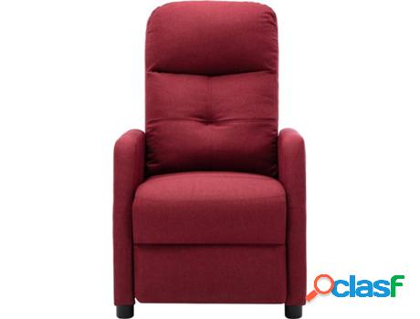 Sillón VIDAXL Eléctrico Reclinable (Rojo - Tela - 65 x 97