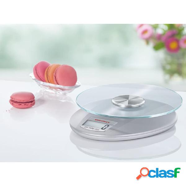 Soehnle Báscula de cocina digital Roma 5 kg plateado