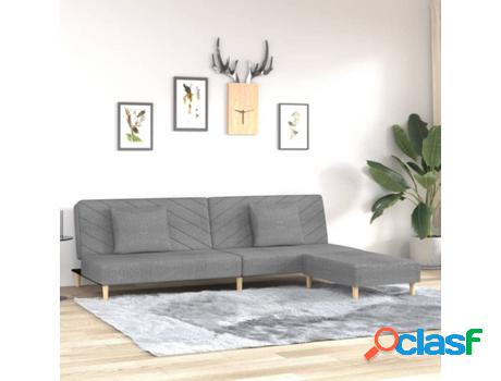 Sofá-Cama VIDAXL (Gris - Tela - 200x84.5x69 cm)