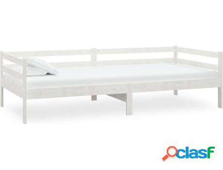 Sofá Cama VIDAXL con Colchón (Blanco - Madera - 204x98x57