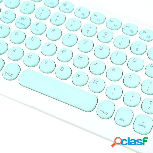 Teclado BT Recargable Silencio Compatibilidad con varios