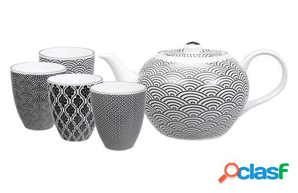 Tetera con 4 vasos Nippon Black
