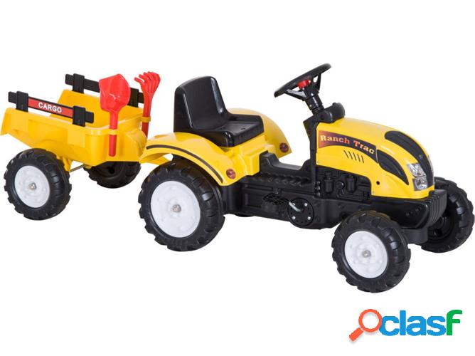 Tractor HOMCOM de Pedales (Edad Minima: 3 - 123x42x51)
