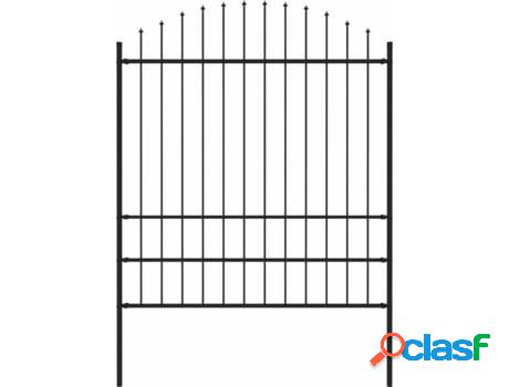 Valla de Jardín VIDAXL (Negro - Acero - 170x200 cm)