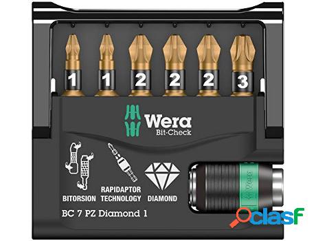 Wera Bit-Check 7 Diamond diamantes 1 BiTorsion PZ Set de 7