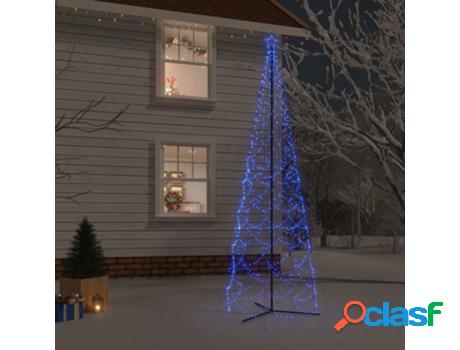Árbol De Navidad Cónico 1400 Luces Led VIDAXL (Azul - 160