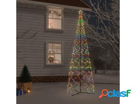 Árbol De Navidad Cónico 1400 Luces Led VIDAXL (Multicolor