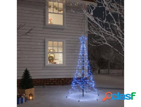 Árbol De Navidad Con 200 Luces Led VIDAXL (Azul - 180 Cm)