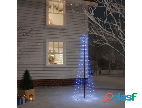 Árbol De Navidad Con Pincho 108 Luces Led VIDAXL (Azul -