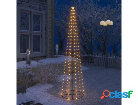 Árbol de Navidad VIDAXL 136 Luces LED Blanco Cálido (PVC -