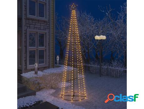 Árbol de Navidad VIDAXL 400 Luces LED Blanco Cálido (PVC -