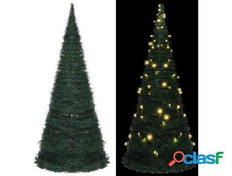 Árbol de Navidad VIDAXL Pop-up Luces LED (PVC - Verde - 210