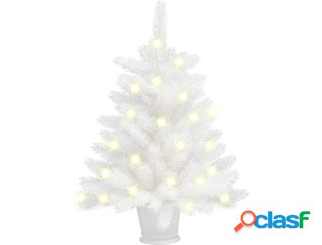 Árbol de Navidad VIDAXL con Luces LED (Blanco - 35x65 cm)