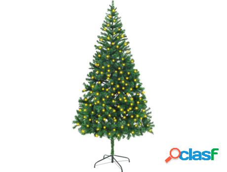 Árbol de Navidad VIDAXL con Luces LED (Verde - 105x210 cm)