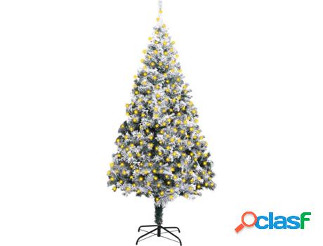 Árbol de Navidad VIDAXL con Luces LED (Verde - 155x3 cm)