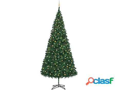 Árbol de Navidad VIDAXL con Luces LED y Bolas (Verde - 23x5