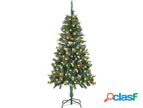 Árbol de Navidad VIDAXL con Luces LED y Piñas (Verde -