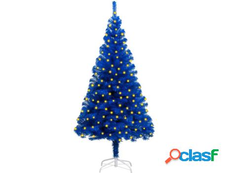 Árbol de Navidad VIDAXL con Luces LED y Soporte (Azul -