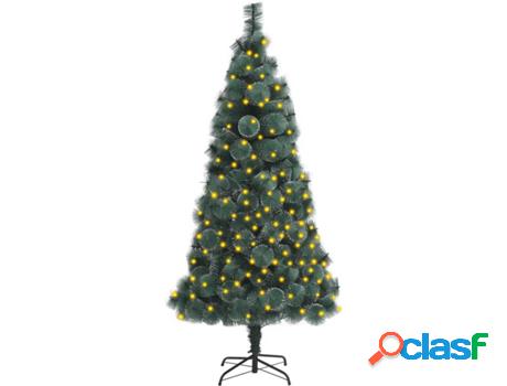 Árbol de Navidad VIDAXL con Luces LED y Soporte (Verde -