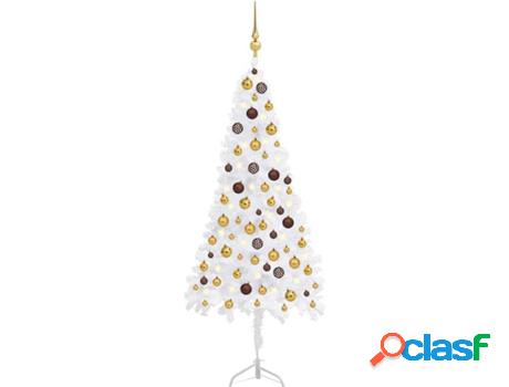 Árbol de Navidad VIDAXL con Luzes LED y Bolas (Blanco -